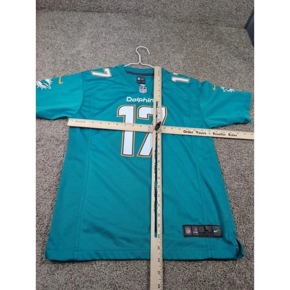 Nike Miami Dolphins Ryan Tannehill 17 Jersey Youth Large Aqua NFL On Field 46652 - Picture 7 of 9